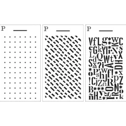 Set 3 Plantillas de Stencil #1 Gráfica Paperinky