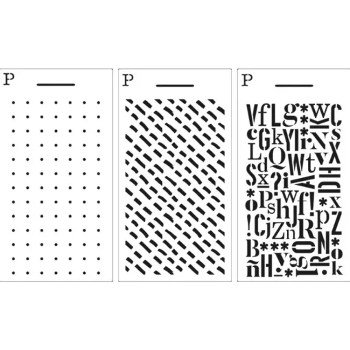 Set 3 Plantillas de Stencil #1 Gráfica Paperinky