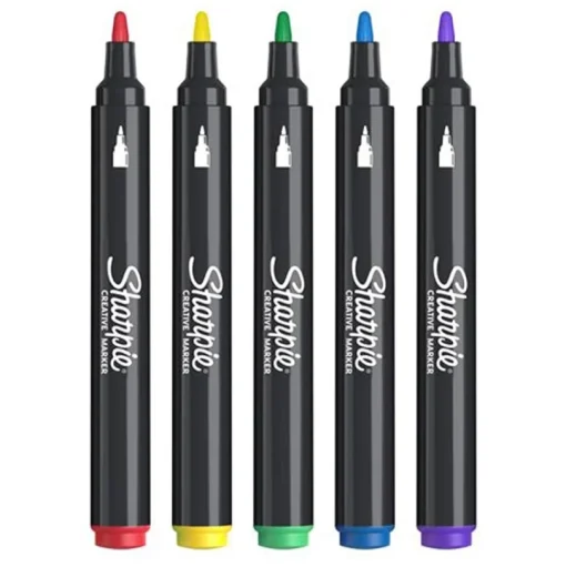 Set 5 Rotuladores acrílicos punta redonda Creative Sharpie