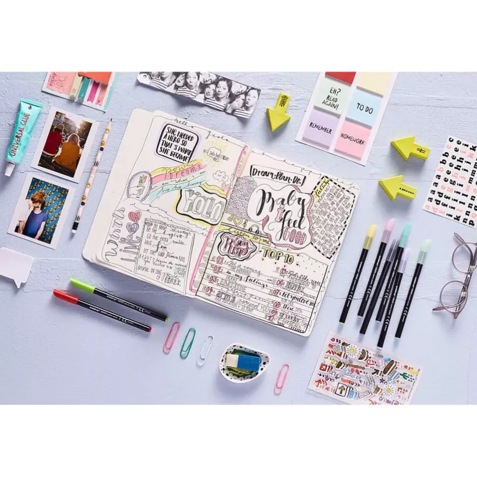 Set 5+1 Rotuladores Colores Pastel Edding 1200