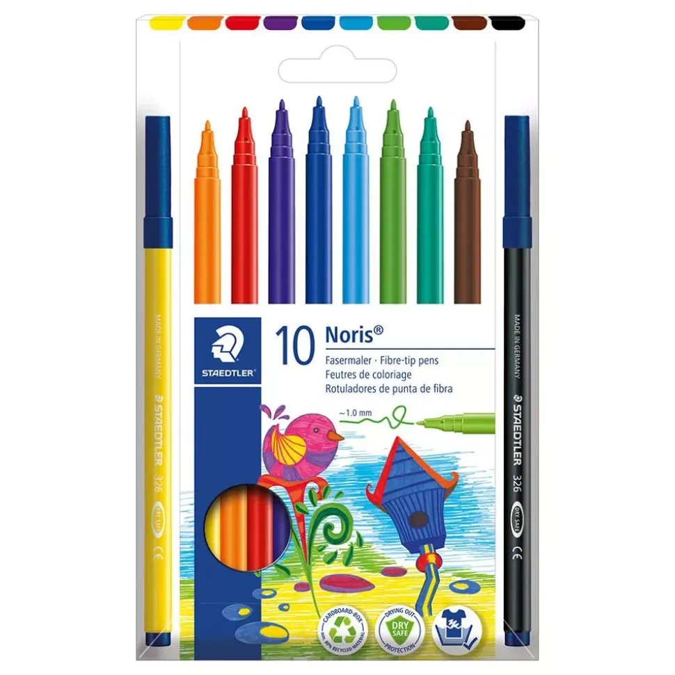 Set 10 Rotuladores colores surtidos Noris 326 Staedtler