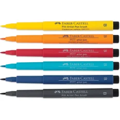 Set 6 rotuladores Manga Shônen Pitt Artist Pen Faber-Castell