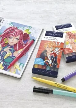 Set 6 rotuladores Manga Shôjo Pitt Artist Pen Faber-Castell