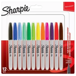 Set 12 Rotuladores Permanentes Punta Fina Sharpie