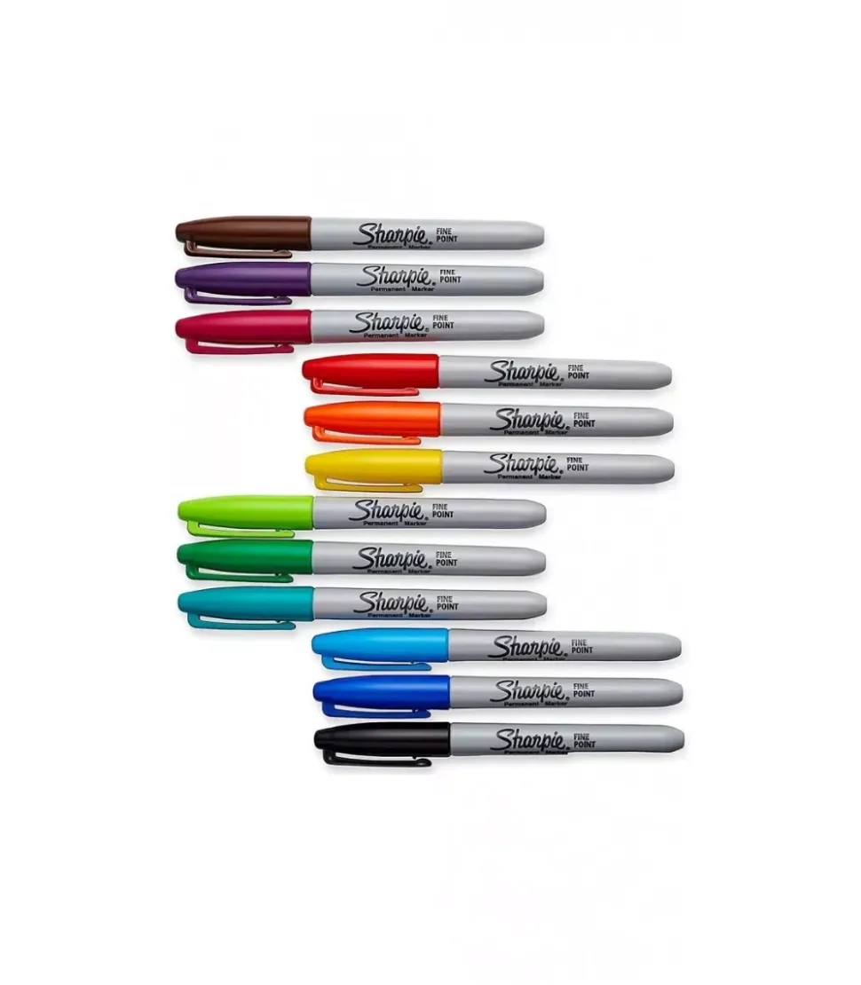 Set 12 Rotuladores Permanentes Punta Fina Sharpie
