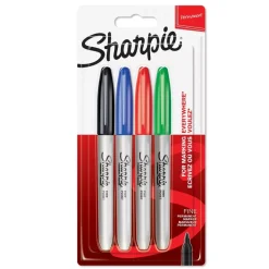 Set 4 Rotuladores Permanentes Punta Fina Sharpie