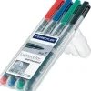 Set 4 rotuladores permanentes Lumocolor F Staedtler