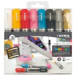 Set 8 rotuladores permanentes Mark All Lyra 2mm
