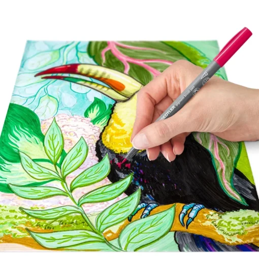 Set 12 Rotuladores pincel colores básicos Multi Ink Staedtler