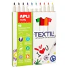 Set 10 rotuladores textiles surtidos Kids Apli