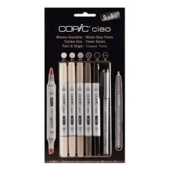 Set 5+1 rotuladores Tonos grises cálidos Copic Ciao