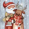 Set 20 Servilletas de papel Santa & Reindeer 33x33cm