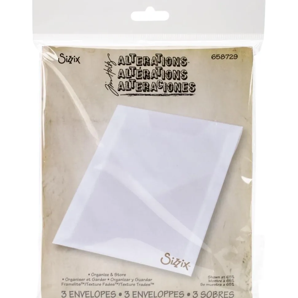Set 3 sobres de almacenamiento Alterations Sizzix