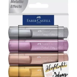 Set 4 Subrayadores Metálicos Textliner 46 Faber-Castell 02