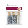 Set 3 tarros con Cuentas y Semillas Plata Multicraft