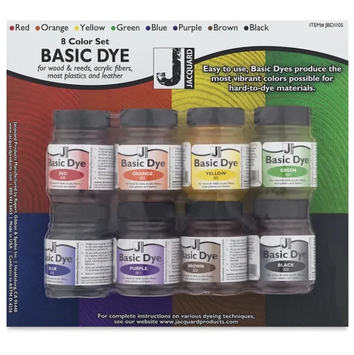 Set 8 tintes Basic Dye Jacquard 15g