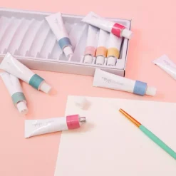 Set 12 Tubos Acrílicos Colores Pastel Craftelier