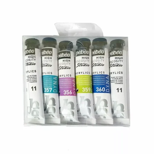 Set 6 Tubos Acrílicos Studio Acrylics Dyna Pebeo 20ml