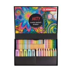 Set Arty 50 Rotuladores Boss Original Pastel, Aquacolor, Pen 68 y Point 88 STABILO Creative Set
