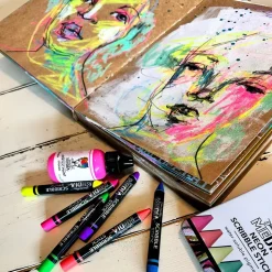 Set Ceras Acuarelables Neon Scribble Sticks Dina Wakley Ranger