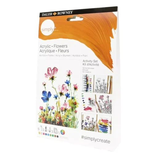Set Creativo Acrílico Flores Daler Rowney