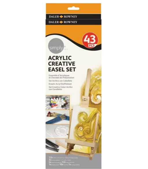 Set Creativo de Acrílico + Caballete Escritorio Daler Rowney
