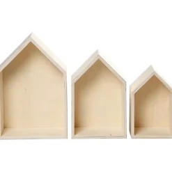Set de 3 casas de madera