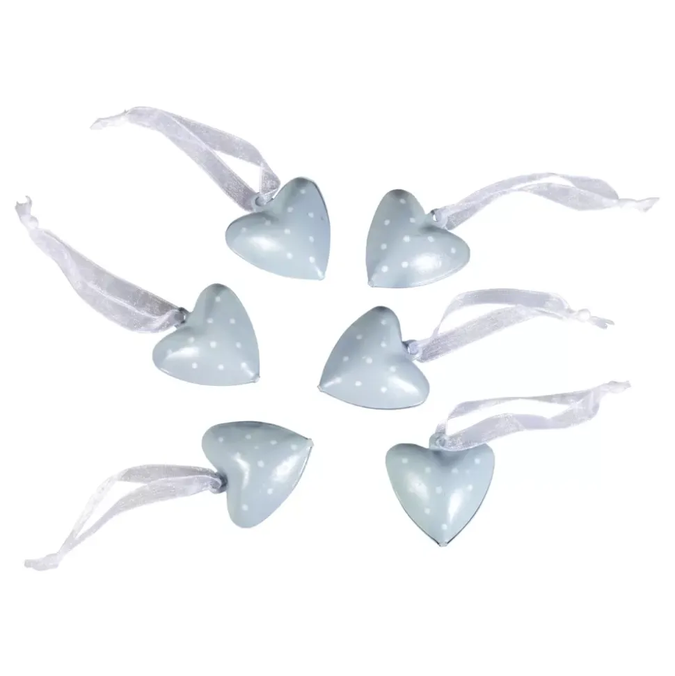 Set de 6 Cascabeles Corazón Azul Bebé Rayher