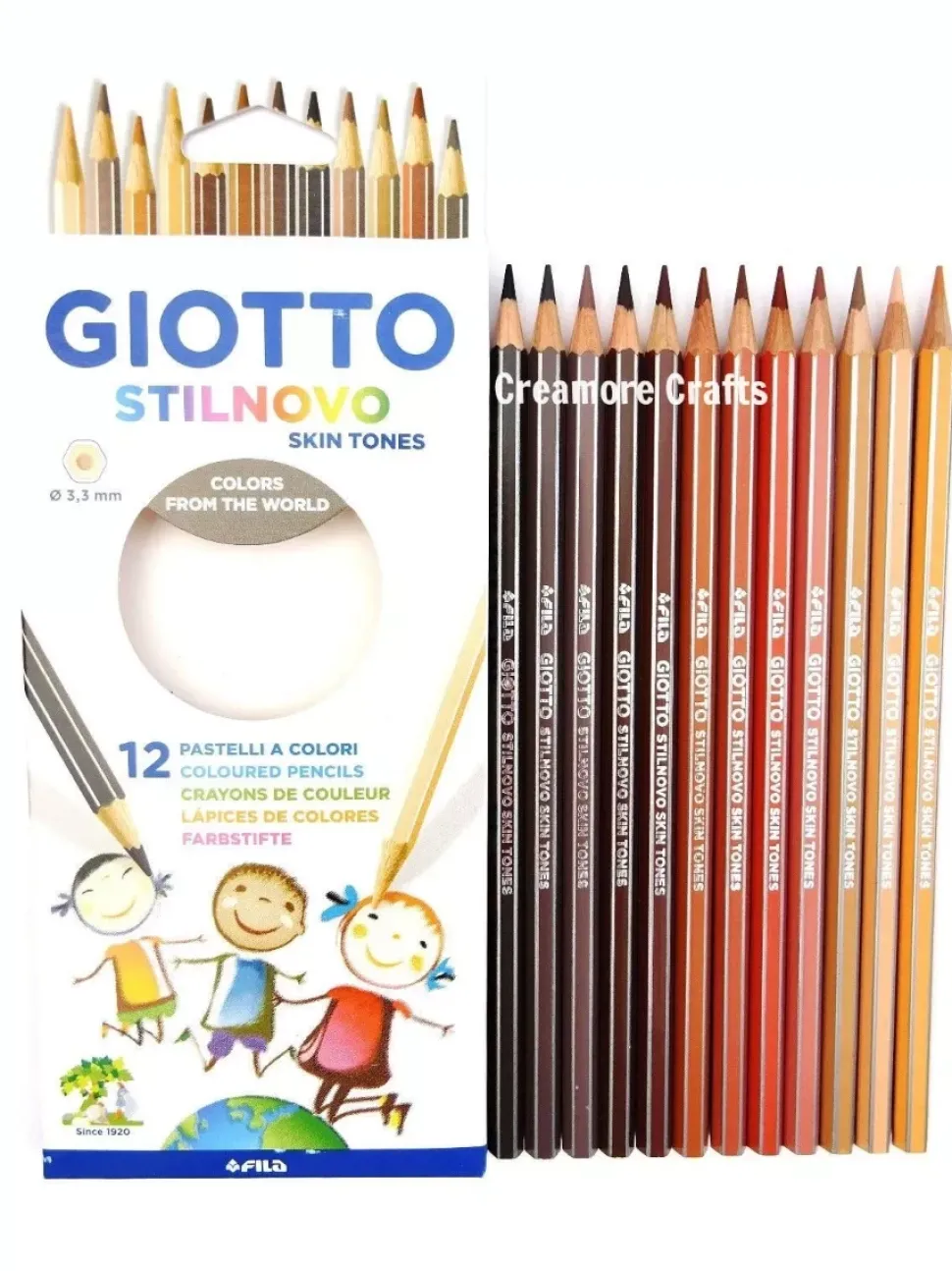 Set de 12 lápices Color Piel Giotto Stilnovo