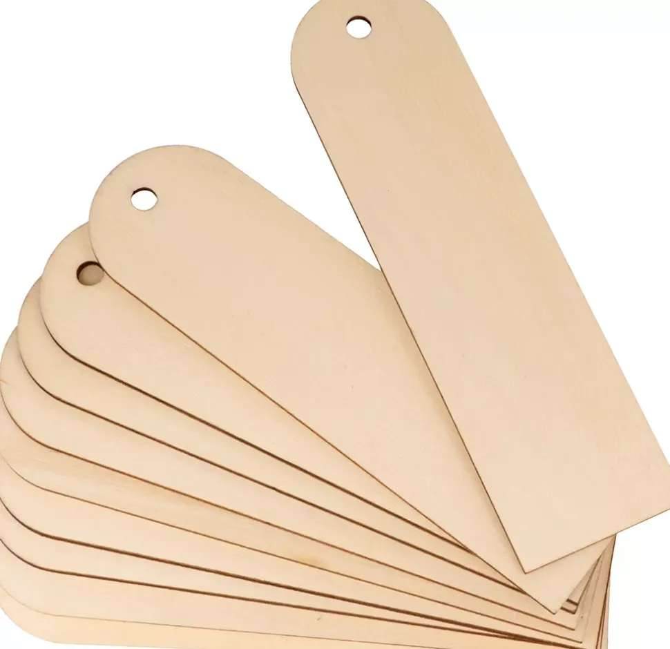 Set de 10 Marcapáginas de Madera Redondos Artemio