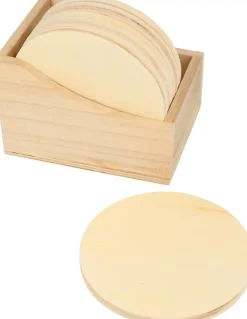 Set de 6 Posavasos de Madera Redondos Artemio