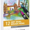 Set de 12 rotuladores ABT Dual Brush Colores Grises Tombow