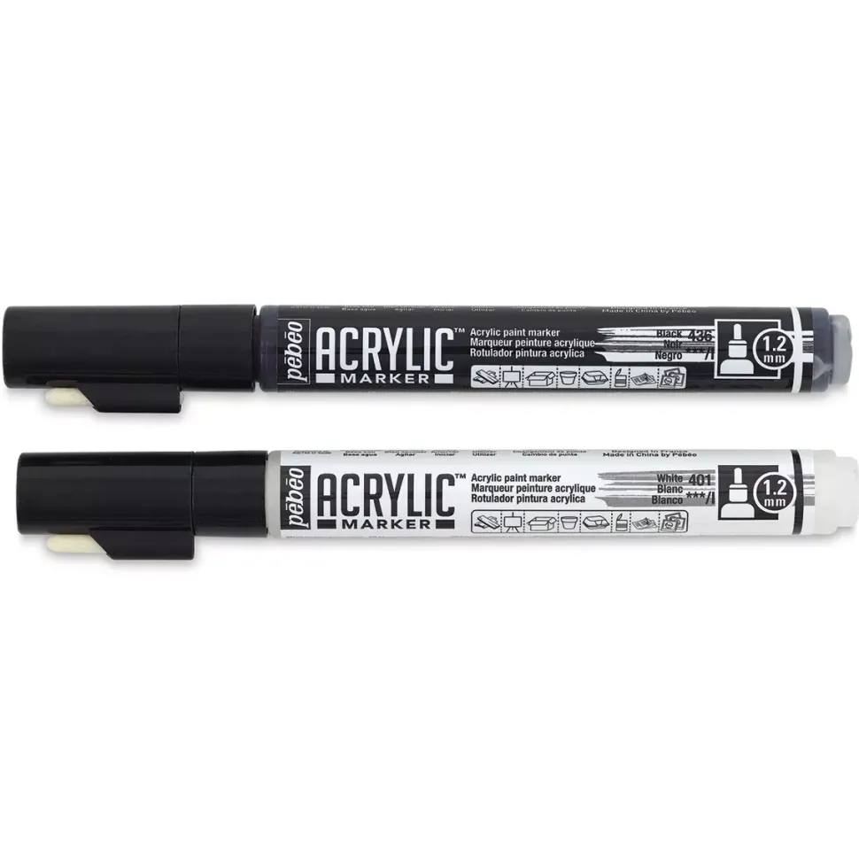 Set de 2 Rotuladores Acrílicos Permanentes Pebeo