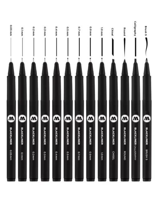 Set de 13 rotuladores Blackliner Molotow