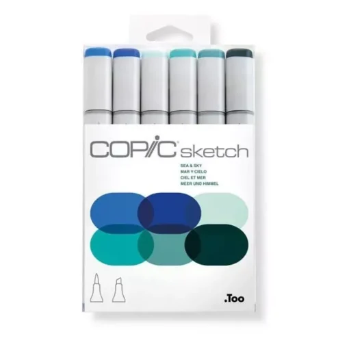 Set de 6 Rotuladores Copic Sketch Mar y cielo Copic
