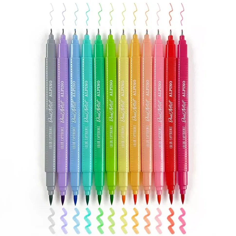 Set de 12 rotuladores Dual Artsit Pastel Alpino