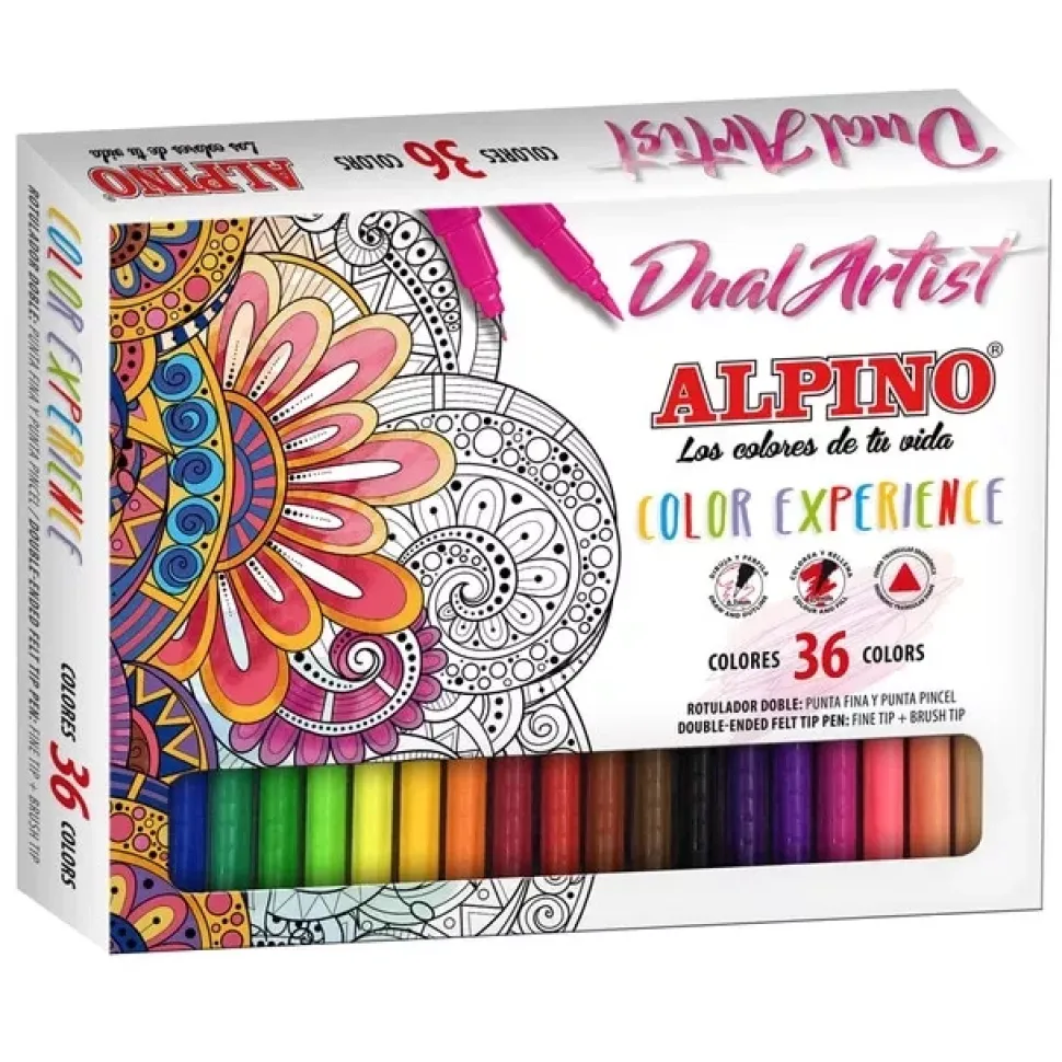 Set de 36 Rotuladores Dual Artist Color Experience Alpino