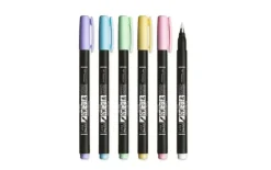 Set de 6 Rotuladores Fudenosuke Punta Blanda Tombow