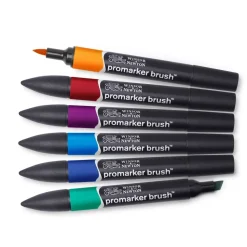 Set de 6 Rotuladores Promarker Brush Tonos Profundos Winsor and Newton