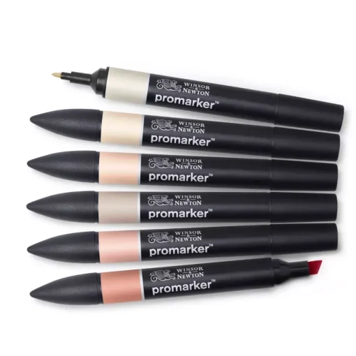 Set de 6 Rotuladores Promarker Tonos Piel #01 Winsor and Newton