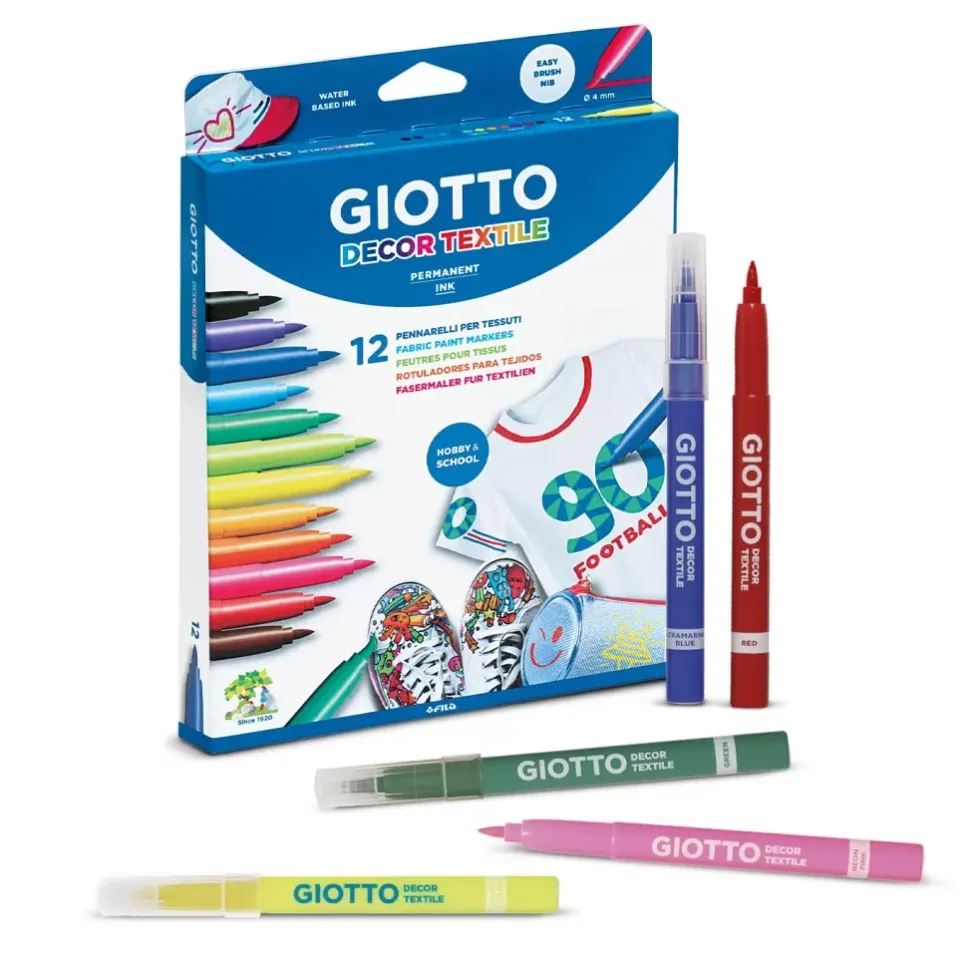 Set de 12 Rotuladores Textiles Decor Textile Giotto