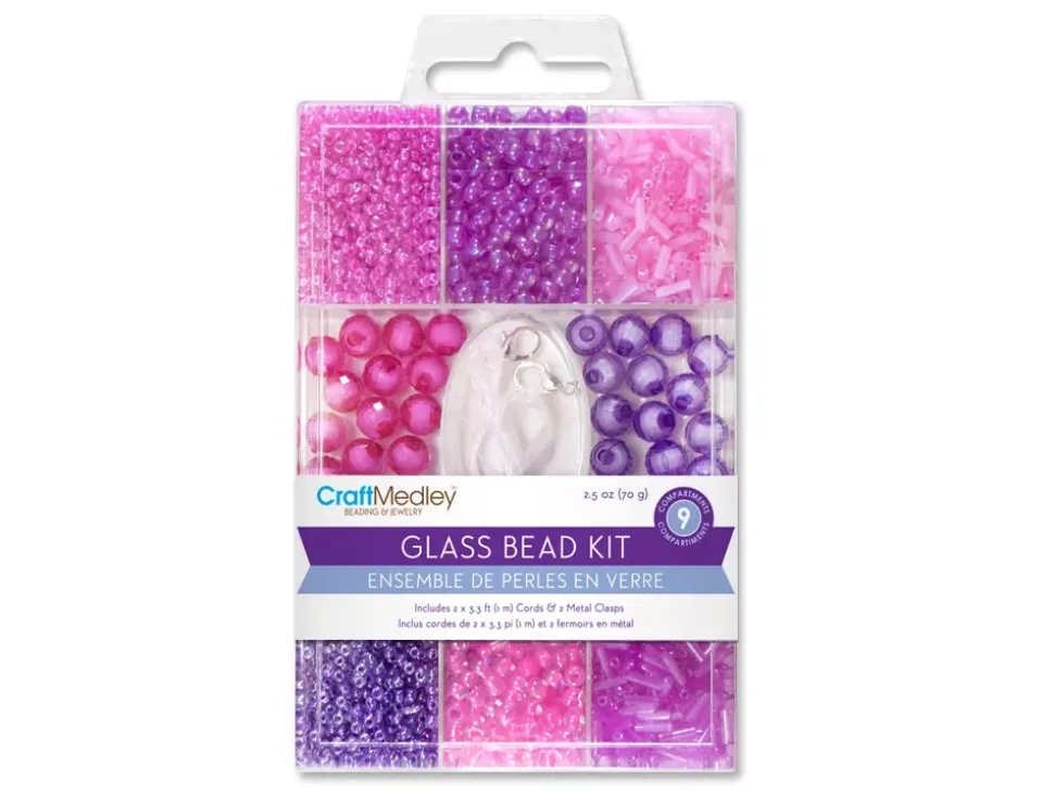 Set de Abalorios Rosa y Violeta MultiCraft