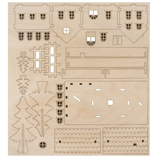 Set de madera 3D Casita Rayher