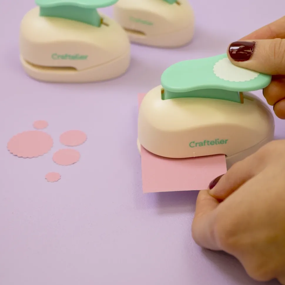 Set de perforadoras círculo festoneado Craftelier