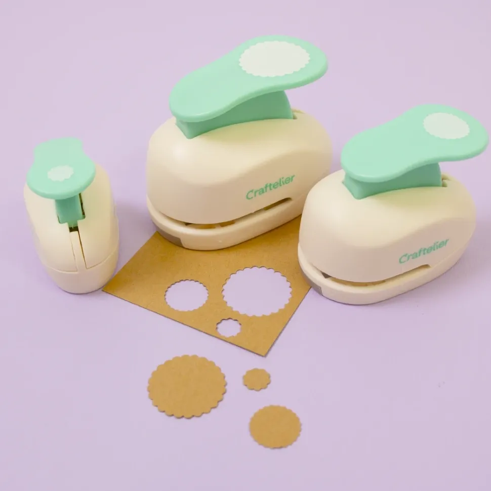 Set de perforadoras círculo festoneado Craftelier