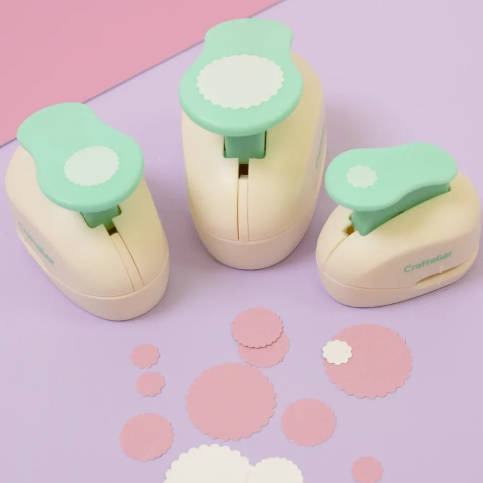 Set de perforadoras círculo festoneado Craftelier