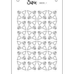 Set de plantillas de stencil Geo Crystals Sizzix A6