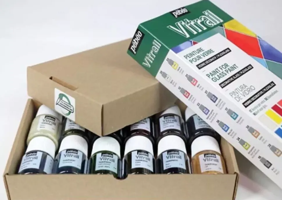 Set Exploration Vitrail 12 Pinturas Cristal y Cerámica Pebeo 20ml