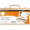 Set Maletín de Madera y 26 Acrílicos Simply Daler Rowney