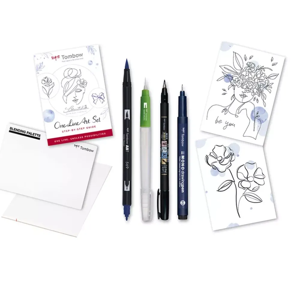 Set One Line Art Tombow
